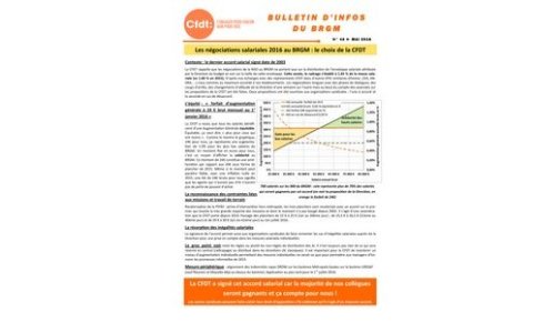 BRGM : La CFDT fait rimer augmentation de salaire et équité !
