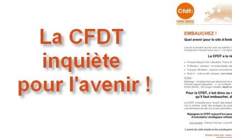La CFDT inquiète pour l'avenir du site Saint-Gobain Abrasifs à (...)
