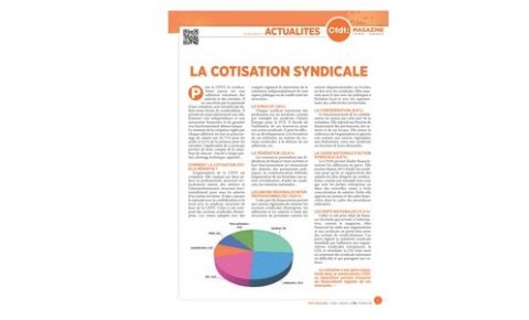 La cotisation syndicale (à la CFDT)